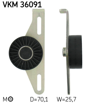 Ролик натяжителя приводного ремня  Metalcaucho арт. VKM 36091